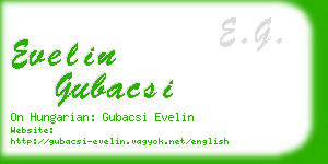 evelin gubacsi business card